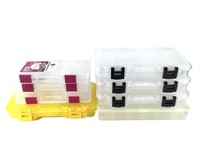 8 Various Size & Style Plastic Specimen Cases