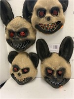 Burlap bear and bunny masks