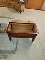 Vintage Wood Chest Table Approx18x15x30"