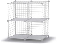HOMIDEC Wire Cube Storage, Storage Shelves 4 Cube
