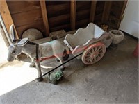 Concrete Donkey & Cart, Planters