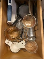 Contents of 1 Kitchen Drawer- Mixer, Glass &