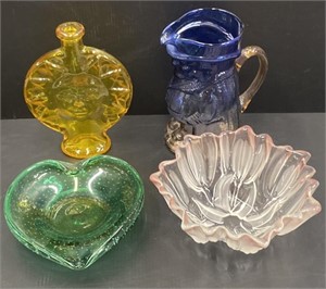 Colored Art Glass Lot Collection