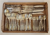 1955 Int'l Sterling Silver Melody Flatware 75 Pc