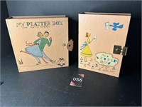 Vtg Letter Box & My Platter Box By Betty Betz