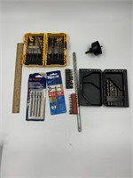 Assortment of drillbits, a wholesale and a Bosch
