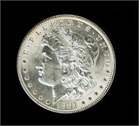 Coin 1881-P Morgan Silver Dollar Ch BU