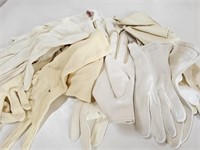 7 Pairs vintage women's gloves some leather