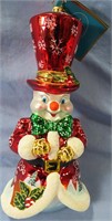 CHRISTOPHER RADKO SNOWMAN CHRISTMAS ORNAMENT