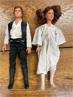 1979 Hans Solo and Princess Leia Dolls.
