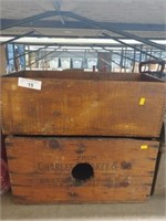 (2) Vintage Wooden Shipping Boxes