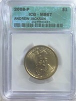 2008P Andrew Jackson Dollar ICG MS67