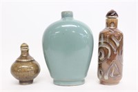 Lot of 3 Chinese Porcelain Bottles