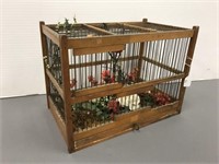 Circa 1920's wooden bird cage