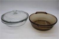 Glass Baking Dishes (2)  1 lid