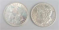 1896 & 1899 90% Silver Morgan Dollars.