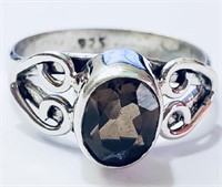 925 Sterling Silver Smoky Quartz Ring