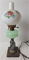 Parlor Lamp w/Cherub Base, Antique