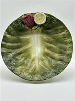 Walter Hatches Pottery Majolica Lettuce Plate