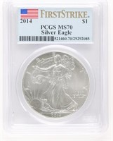 2014 ONE OUNCE SILVER EAGLE SILVER $1 DOLLAR