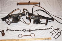 VINTAGE HORSE BLINDERS, ETC - NEED CLEANING