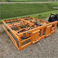 Unused Skid steer mount Small Bale Grabber