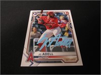 Jo Adell Signed Angels Sports Card RC W/Coa