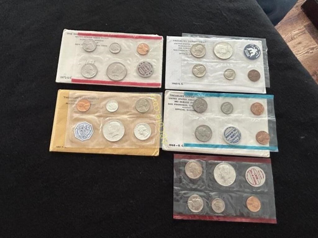 1964 U.S. Proof Set, 1965 Special Mint Set, 1968