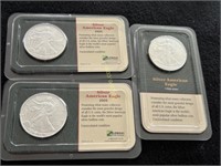 3- UNC ASE (Silver Eagles) 2000 and 2- 2005