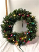 22” Multi coloured light wreath- tested