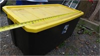 Sterilite 50 Gallon Storage Tote, Black w/Yellow