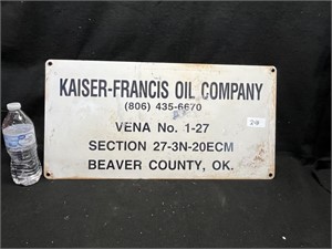 KAISER FRANCIS BEAVER CO. OK OIL LEASE SIGN