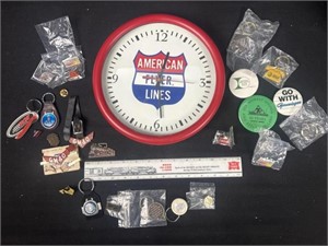 American flyer battery operated clock with Rock