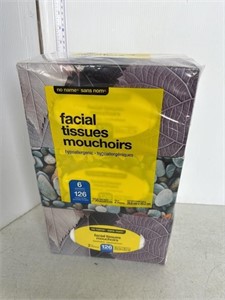6 boxes of facial tissue