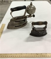 2 antique irons-1 Coleman