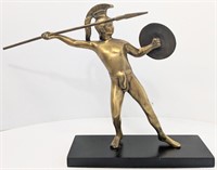 Macedonian/Spartan Gladiator Brass Statue