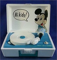 Vintage Mickey Mouse record player 1970s
