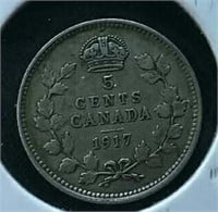 1917 Canada 5 cent