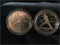 (2) 1992 Olympic Baseball Silver Dollars
