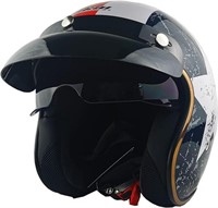 Open Face Motorcycle Helmet DOT Approved Half Casc