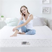SEALED-BedStory Mattress Twin, 6 Inch Bamboo Charc