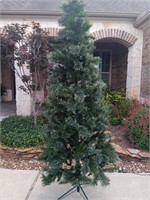 Slim Virginia Pine Lit  Christmas Tree 7.5 Feet