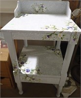 FLORAL PAINTED NIGHT STAND 32"