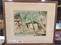 SIGNED 1932 WATER COLOR