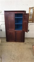 FRUITWOOD CORNER CABINET 5 FOOT TALL
