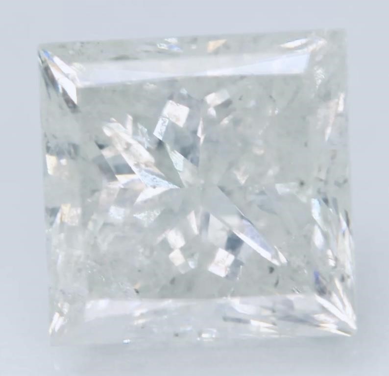 Certified 2.08 ct Princess Cut Natural Diamond