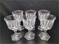 6 Crystal D'Arques Durmand Chaumont Glasses