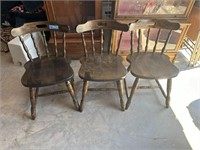 Lot of 3 wooden Chairs