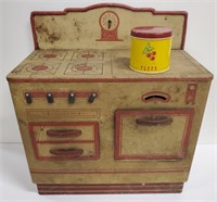 Vintage Wolverine stove tin toy with flour