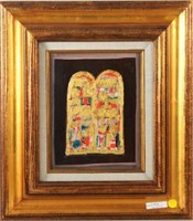 C. Petrescu, "Ten Commandments" Gilt/Gold/Paper